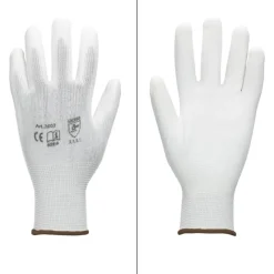12 Paar Arbeitshandschuhe Nylongewebe mit PU-Beschichtung Größe 9-L Weiß-ECD Germany Outlet