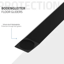 2 Stück Tischbeine B60xH72 cm Tischkufen X-Form Stahl pulverbeschichtet Schwarz ML-Design-ECD Germany Discount