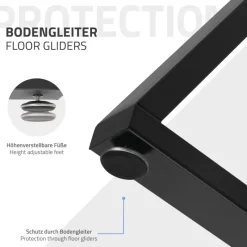 2 Stück Tischbeine B50xH71 cm Tischkufen X-Form Stahl pulverbeschichtet Schwarz ML-Design-ECD Germany Clearance