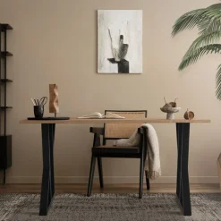 2 Stück Tischbeine B50xH71 cm Tischkufen X-Form Stahl pulverbeschichtet Schwarz ML-Design-ECD Germany Clearance