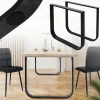 2 Stück Tischbeine B80xH72 cm Tischkufen O-Form aus Stahl pulverbeschichtet Schwarz ML-Design-ECD Germany Clearance