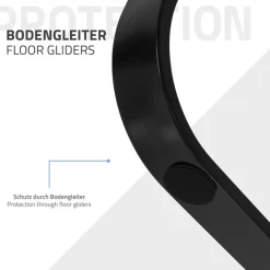 2 Stück Tischbeine B80xH72 cm Tischkufen O-Form aus Stahl pulverbeschichtet Schwarz ML-Design-ECD Germany Clearance