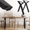 2 Stück Tischbeine B50xH72 cm Tischkufen X-Form Stahl pulverbeschichtet Schwarz ML-Design-ECD Germany Hot