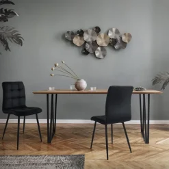 2 Stück Tischbeine B50xH71,5 cm Tischkufen rechteckige Form Stahl pulverbeschichtet Schwarz ML-Design-ECD Germany New