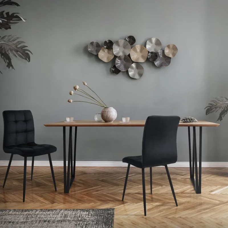 2 Stück Tischbeine B50xH71,5 cm Tischkufen rechteckige Form Stahl pulverbeschichtet Schwarz ML-Design-ECD Germany New