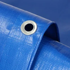 Abdeckplane Gewebeplane mit Ösen 1,5x6 m 180g/m² in Blau aus PE-ECD Germany New
