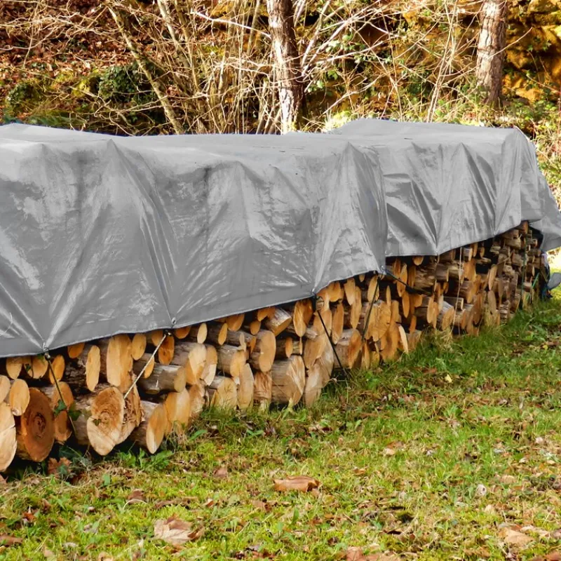 Abdeckplane Gewebeplane mit Ösen 1,5x6 m 180g/m² in Grau aus PE-ECD Germany Best