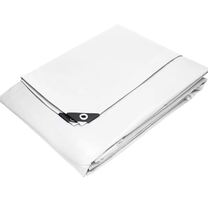 Abdeckplane Gewebeplane mit Ösen 1,5x6 m 180g/m² in Weiß aus PE-ECD Germany Discount
