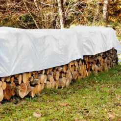 Abdeckplane Gewebeplane mit Ösen 1,5x6 m 180g/m² in Weiß aus PE-ECD Germany Discount