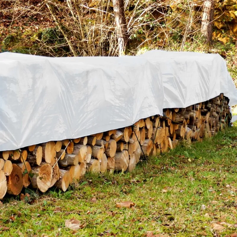 Abdeckplane Gewebeplane mit Ösen 1,5x6 m 180g/m² in Weiß aus PE-ECD Germany Discount