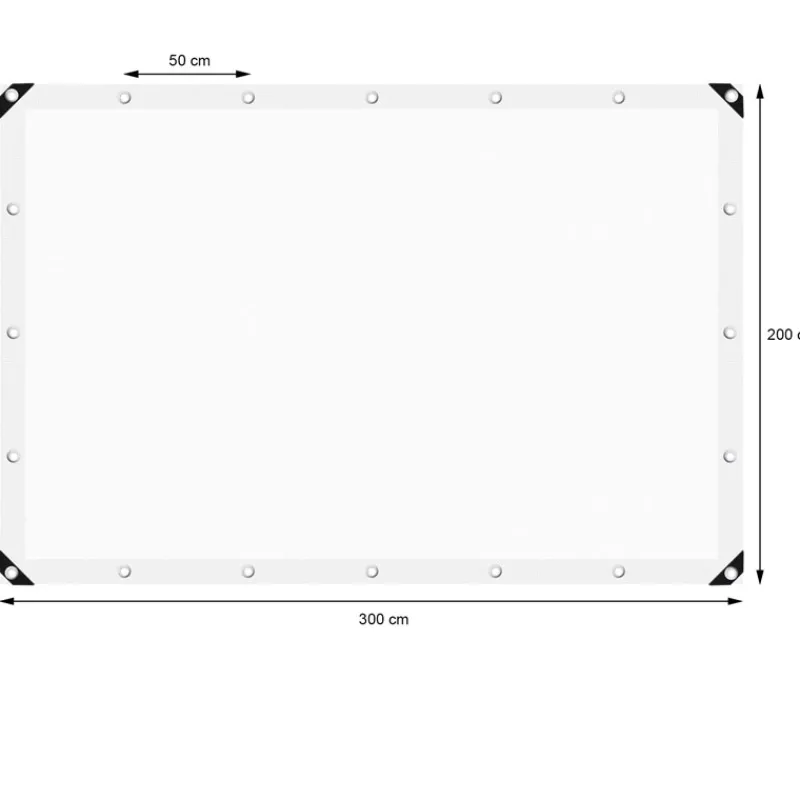 Abdeckplane Gewebeplane mit Ösen 2x3 m 180g/m² in Weiß aus PEAbdeckplane Gewebeplane mit Ösen 2x3 m 180g/m² in Weiß aus PE-ECD Germany Sale