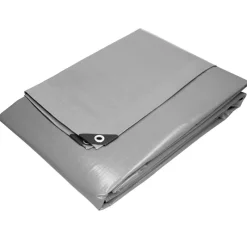 Abdeckplane Gewebeplane mit Ösen 4x6 m 180g/m² in Grau aus PE-ECD Germany Hot