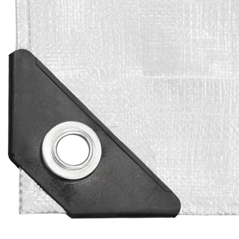 Abdeckplane Gewebeplane mit Ösen 3x5 m 260g/m² in Weiß aus PE-ECD Germany Clearance