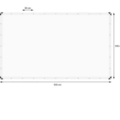 Abdeckplane Gewebeplane mit Ösen 3x5 m 260g/m² in Weiß aus PE-ECD Germany Clearance