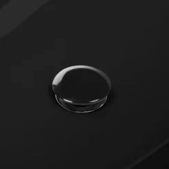 Ablaufgarnitur für Waschbecken ohne Überlauf Schwarz glänzend aus Edelstahl LuxeBath-ECD Germany Outlet