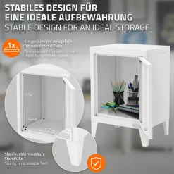 Aktenschrank Büroschrank Industrial 40x30x57,5 cm Weiß aus Stahl ML-Design-ECD Germany New