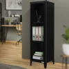 Aktenschrank Spindschrank 1-türig 38x38x137,5 cm Schwarz aus Stahl ML-Design-ECD Germany Hot