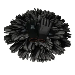 Arbeitshandschuhe 60 Paar mit PU-Beschichtung Schwarz Größe L-ECD Germany Outlet