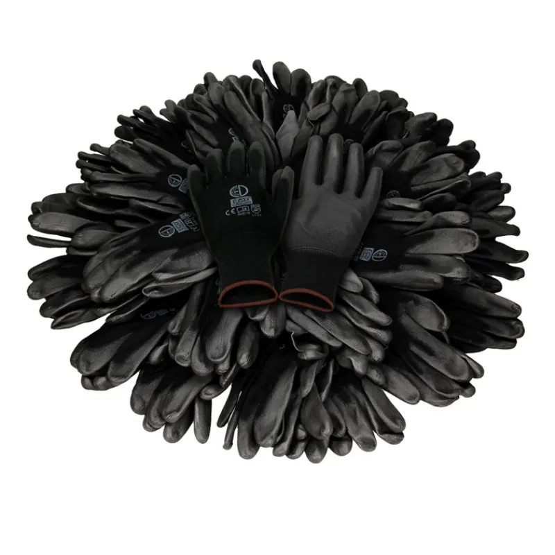 Arbeitshandschuhe 60 Paar mit PU-Beschichtung Schwarz Größe L-ECD Germany Outlet