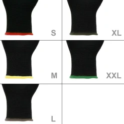 Arbeitshandschuhe 60 Paar mit PU-Beschichtung Schwarz Größe L-ECD Germany Outlet