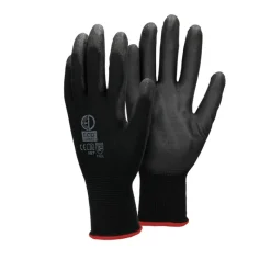 Arbeitshandschuhe 120 Paar mit PU-Beschichtung Schwarz Größe S-ECD Germany Best