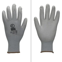 Arbeitshandschuhe 1 Paar mit PU-Beschichtung Grau Größe L-ECD Germany Sale