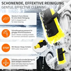 Auto Waschbürste mit Aluminium Teleskop Stiel bis 300 cm-ECD Germany Clearance
