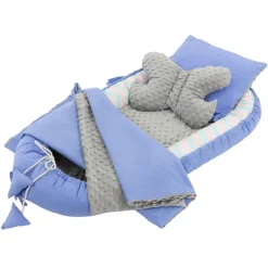 Babynest Set 5 Tlg. 90x50 cm Walmuster aus Baumwolle Joyz-ECD Germany Discount