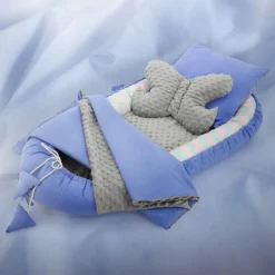 Babynest Set 5 Tlg. 90x50 cm Walmuster aus Baumwolle Joyz-ECD Germany Discount