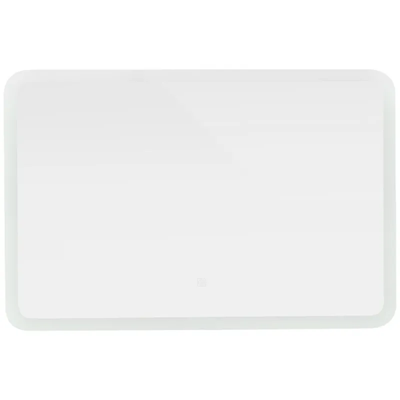Badezimmer LED-Spiegel abgerundet mit Touchschalter 90x60 cm Weiß aus Glas ML-Design-ECD Germany Online