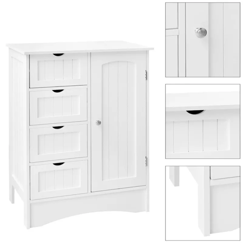 Badezimmerschrank Badschrank Weiß 55x81x30 cm ML-Design-ECD Germany Best