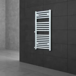 Badheizkörer Sahara Austausch 500x1200 mm Weiß gerade mit Seitenanschluss-ECD Germany Hot