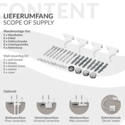 Badheizkörper Einlagig Vertikal 600x300 mm Weiß mit Mittelanschluss LuxeBath-ECD Germany Online