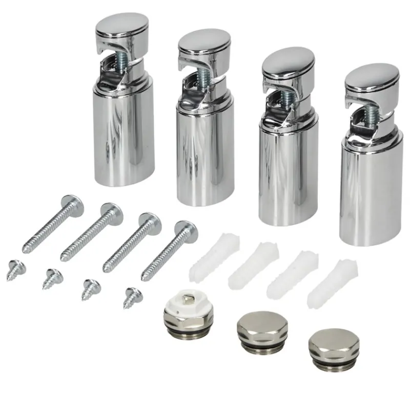 Badheizkörper Elektrisch mit Heizstab 600W 400x800 mm Chrome gebogen mit Seitenanschluss-ECD Germany Clearance