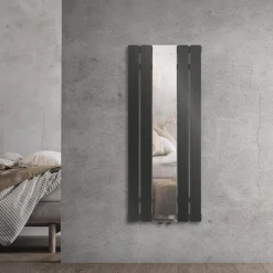 Badheizkörper Flach mit Spiegel 1200x450 mm Anthrazit ML-Design-ECD Germany Hot