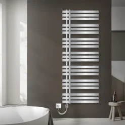 Badheizkörper Iron EM mit Heizstab 1200W 600x1600 mm Chrome-ECD Germany New