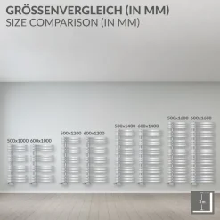 Badheizkörper Iron EM 600x1200 mm Chrome-ECD Germany Best
