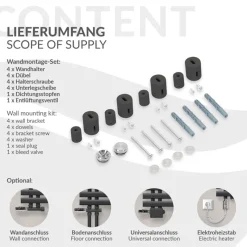 Badheizkörper Iron EM 500x1000 mm Anthrazit-ECD Germany Online