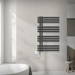 Badheizkörper Iron EM 600x1000 mm anthrazit mit Heizstab 600W-ECD Germany Best