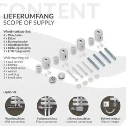 Badheizkörper Iron EM 600x1600 mm Chrome-ECD Germany Discount