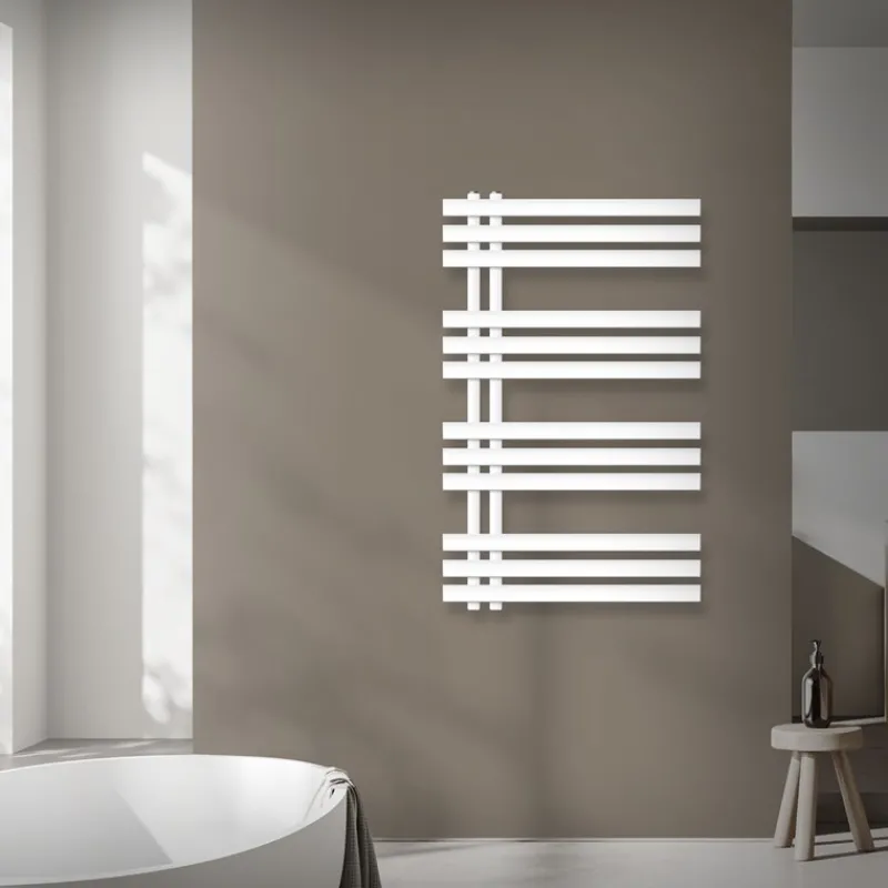 Badheizkörper mit Heizstab 300W 600x1000 mm Weiß LuxeBath-ECD Germany Hot