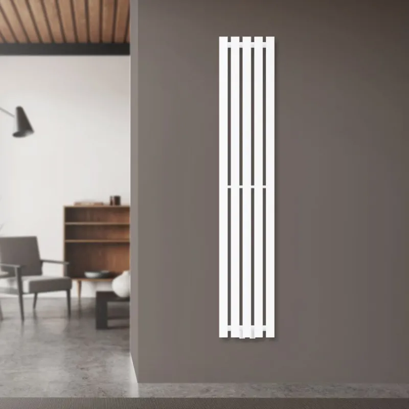 Badheizkörper mit Mittelanschluss 1400x260 mm Weiß vertikal LuxeBath-ECD Germany