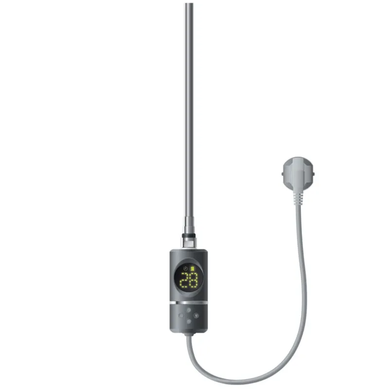 Badheizkörper Mittelanschluss 600x1000 mm Anthrazit mit Heizstab 300W LuxeBath-ECD Germany New