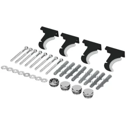 Badheizkörper Mittelanschluss 480x1600 mm Schwarz mit Boden Thermostatventil LuxeBath-ECD Germany Online