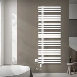 Badheizkörper Mittelanschluss 600x1600 mm Weiß mit Heizstab 1200W LuxeBath-ECD Germany Clearance