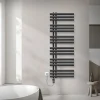 Badheizkörper Mittelanschluss 500x1400 mm Anthrazit mit Heizstab 1200W LuxeBath-ECD Germany Hot