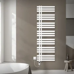Badheizkörper Mittelanschluss 500x1600 mm Weiß mit Heizstab 1200W LuxeBath-ECD Germany Best