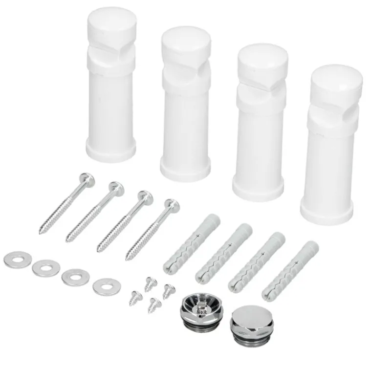 Badheizkörper Mittelanschluss 500x1800 mm Weiß gerade inkl. Montagematerial LuxeBath-ECD Germany Best