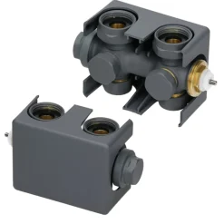 Badheizkörper Mittelanschluss 300x800 mm Anthrazit gerade mit Universale Anschlussgarnitur LuxeBath-ECD Germany Outlet