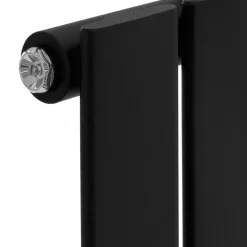 Badheizkörper Mittelanschluss 480x1600 mm Schwarz mit Wand Thermostatventil LuxeBath-ECD Germany Outlet